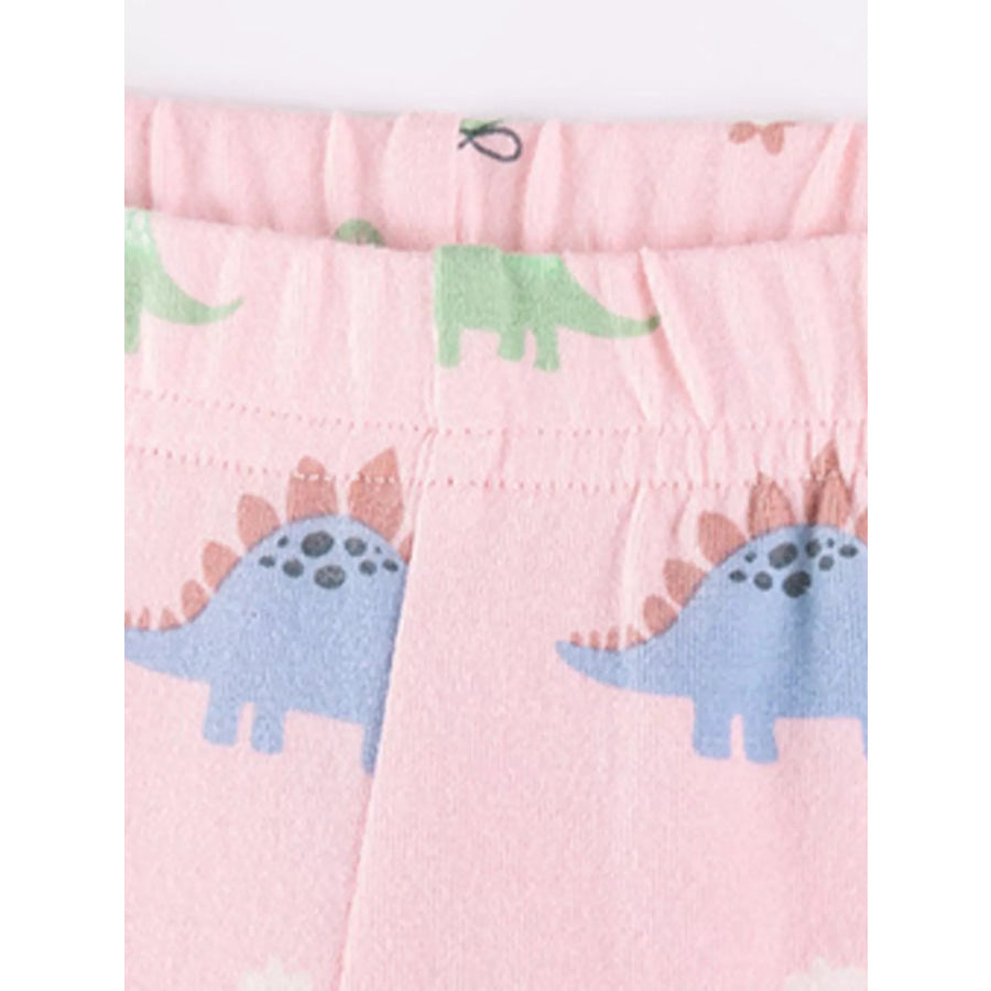 Children’s Dinosaur Applique Sweatshirt and Printed Leggings Set Apparel and Accessories