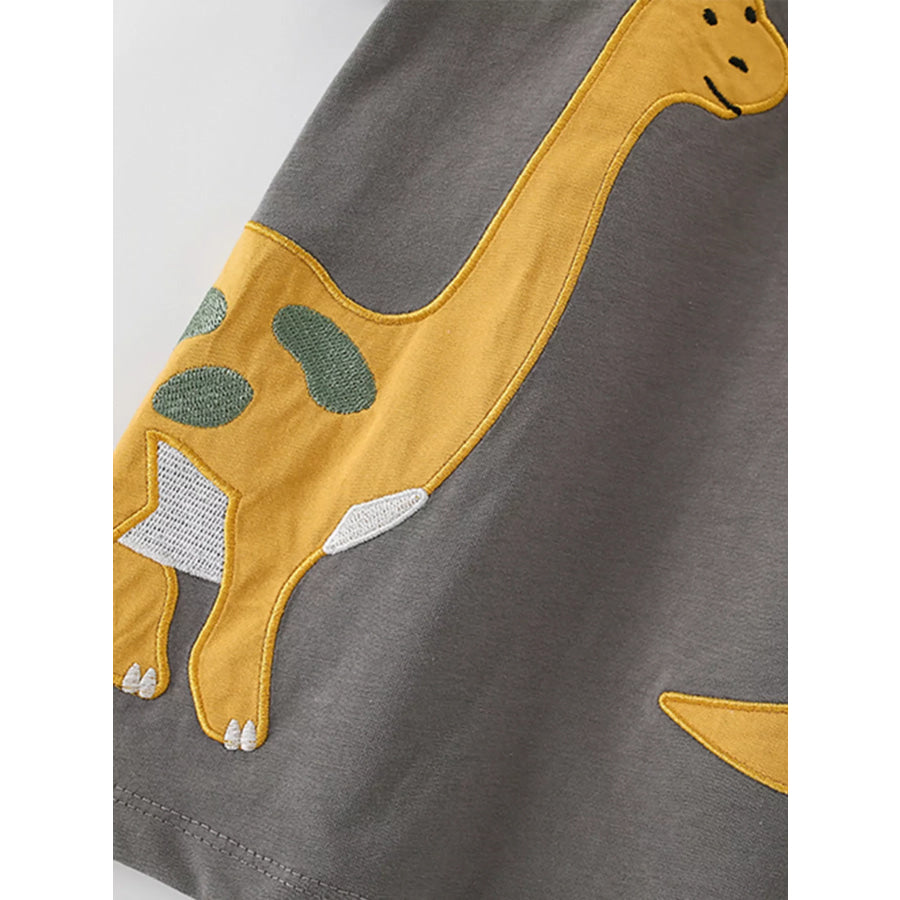 Children’s Dinosaur Applique T-Shirt and Shorts Set Apparel and Accessories