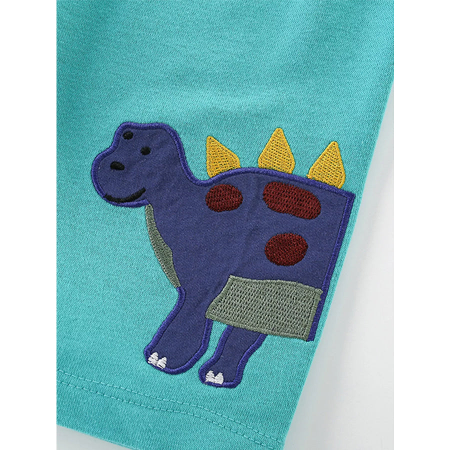 Children’s Dinosaur Applique T-Shirt and Shorts Set Apparel and Accessories
