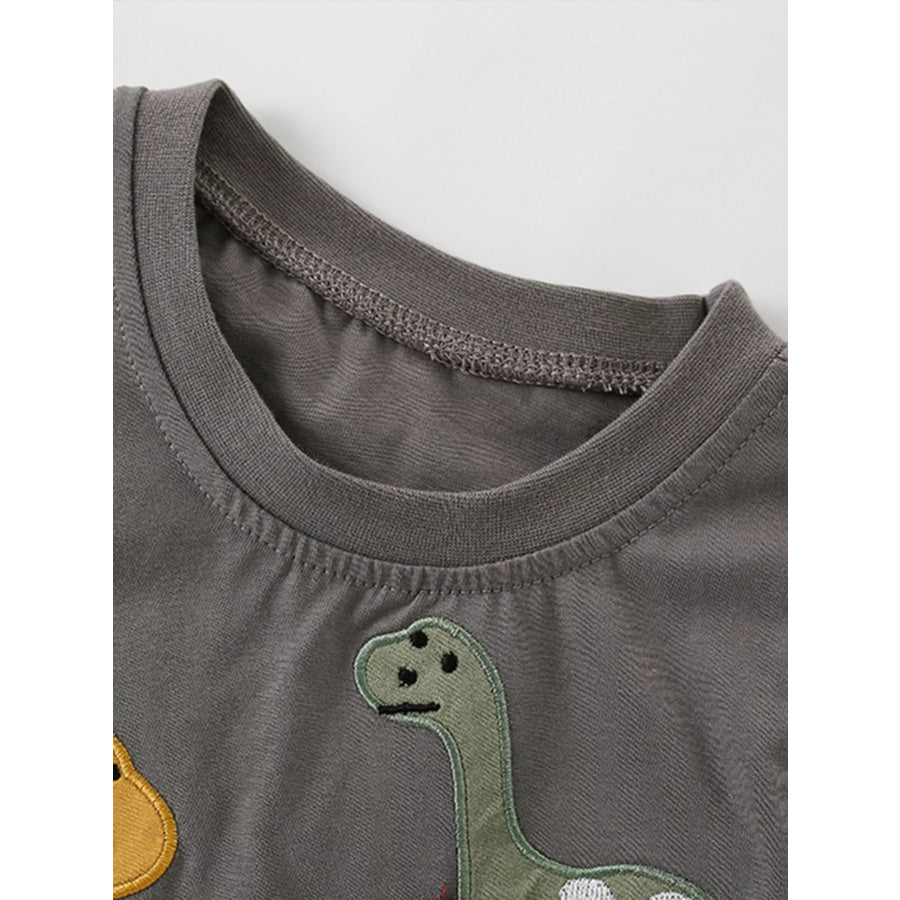 Children’s Dinosaur Applique T-Shirt and Shorts Set Apparel and Accessories