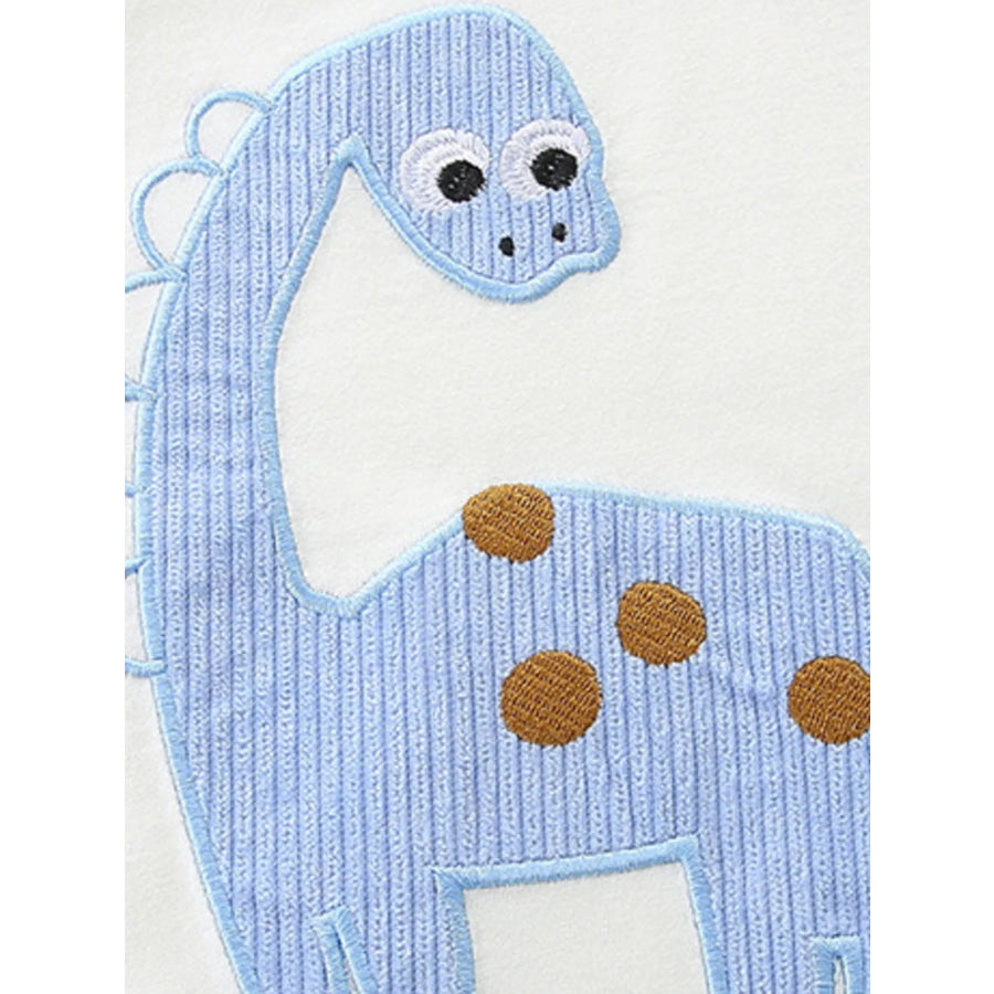 Children’s Dinosaur Applique Two-Piece Set Apparel and Accessories