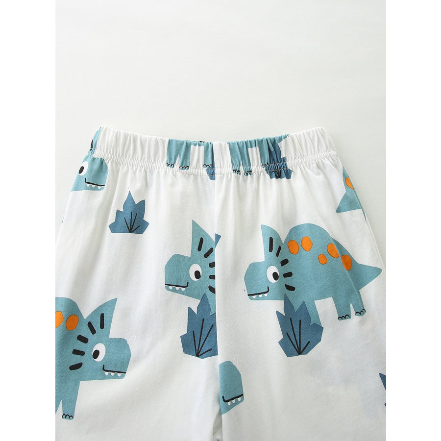 Children’s Dinosaur Applique Two-Piece Set Apparel and Accessories