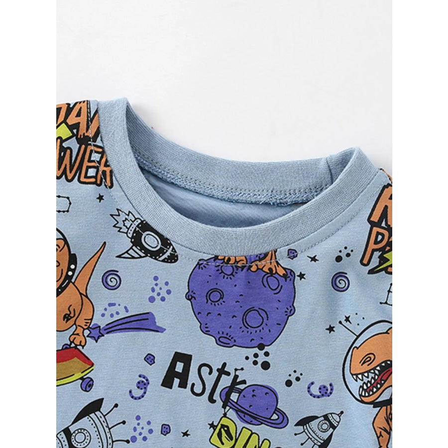 Children’s Dinosaur Astronaut Print T-Shirt Apparel and Accessories