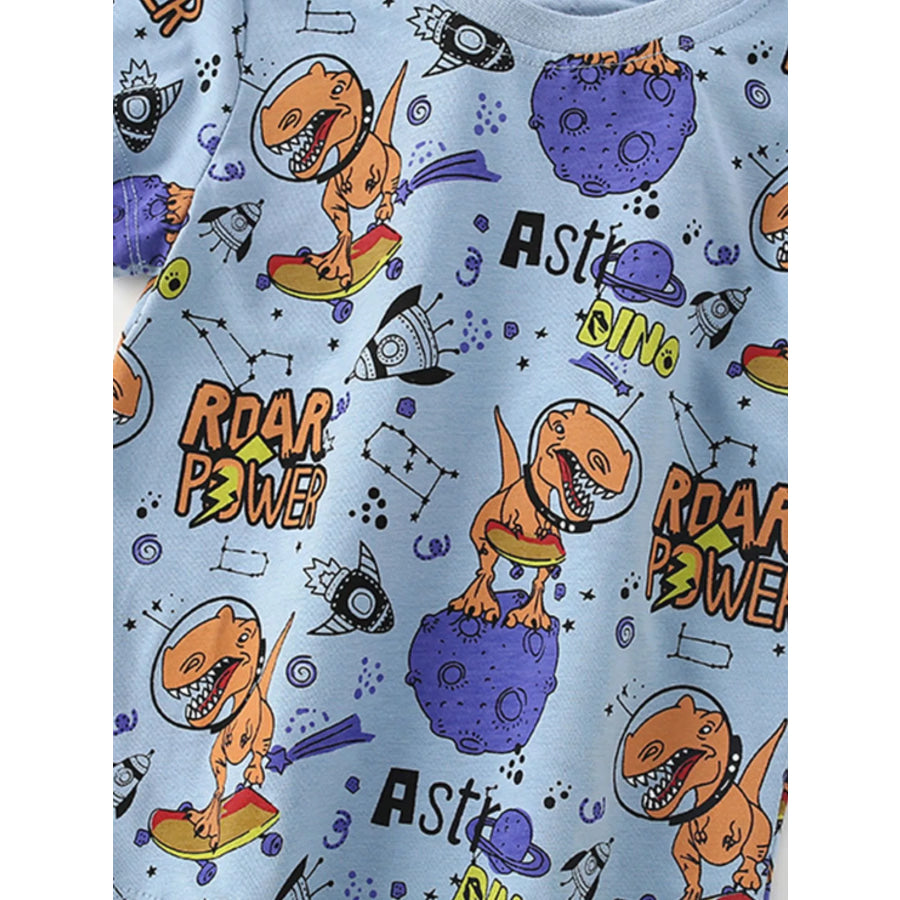 Children’s Dinosaur Astronaut Print T-Shirt Apparel and Accessories