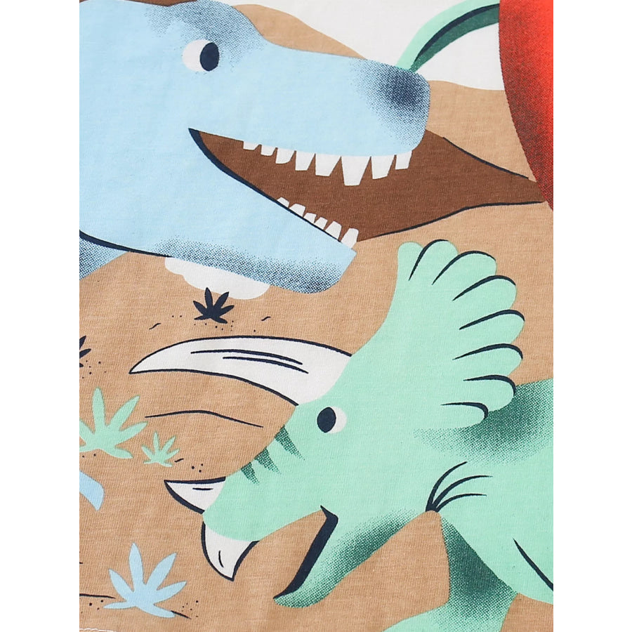 Children’s Dinosaur Crew Neck Short Sleeve T-Shirt Apparel and Accessories