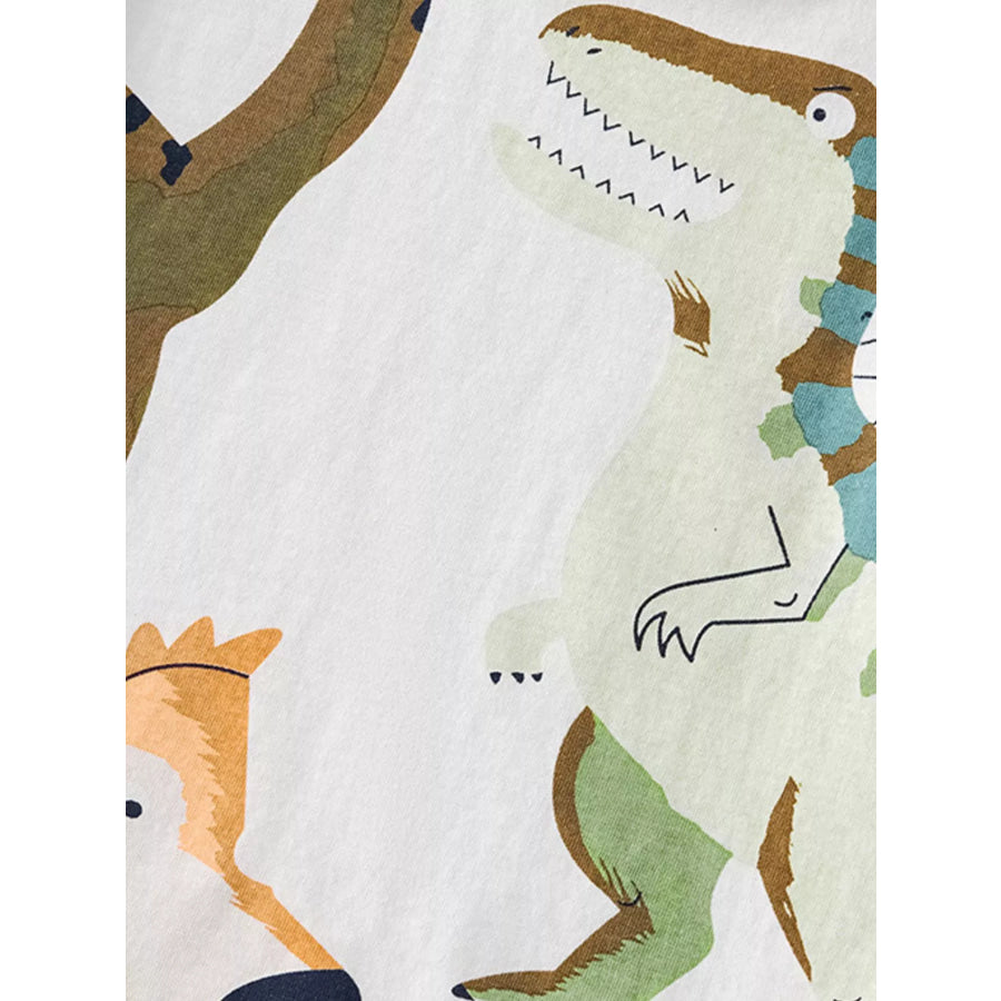 Children’s Dinosaur Crew Neck Short Sleeve T-Shirt Apparel and Accessories