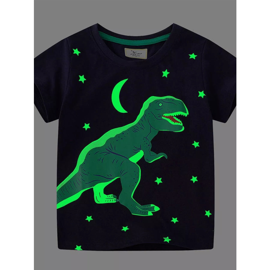 Children’s Dinosaur Crew Neck Short Sleeve T-Shirt Apparel and Accessories