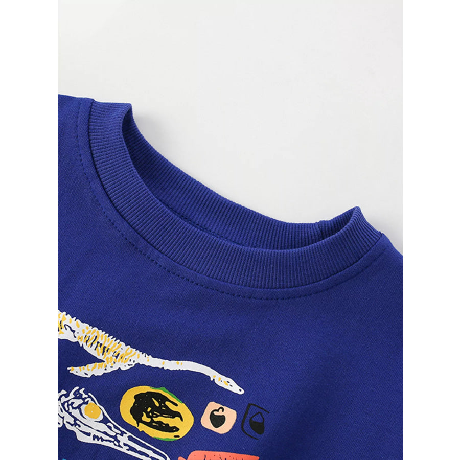 Children’s Dinosaur Crew Neck Sweatshirt Apparel and Accessories