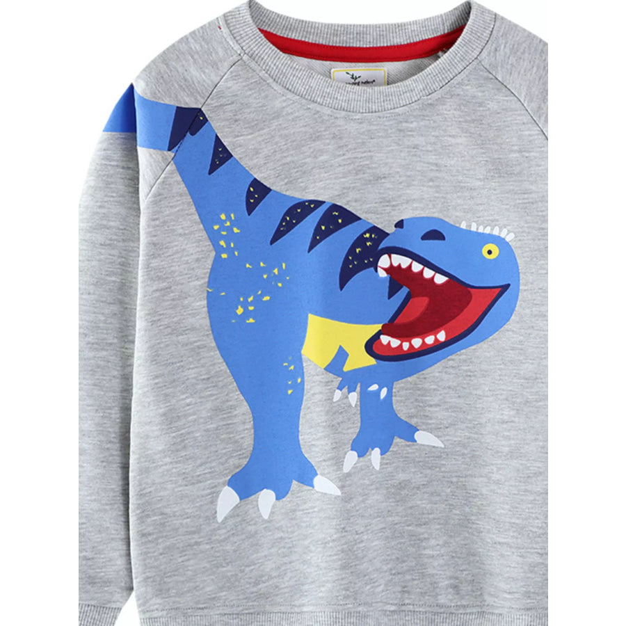 Children’s Dinosaur Crew Neck Sweatshirt Apparel and Accessories