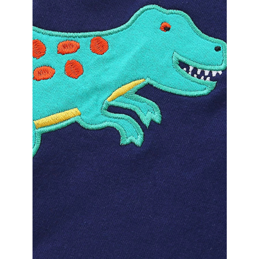 Children’s Dinosaur Embroidered Drawstring Casual Shorts Apparel and Accessories
