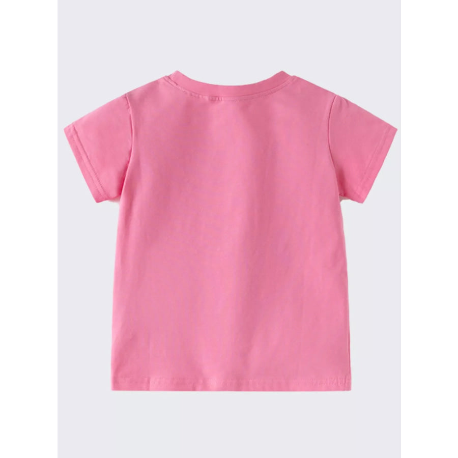Children’s Dinosaur Embroidered Short Sleeve T-Shirt Apparel and Accessories
