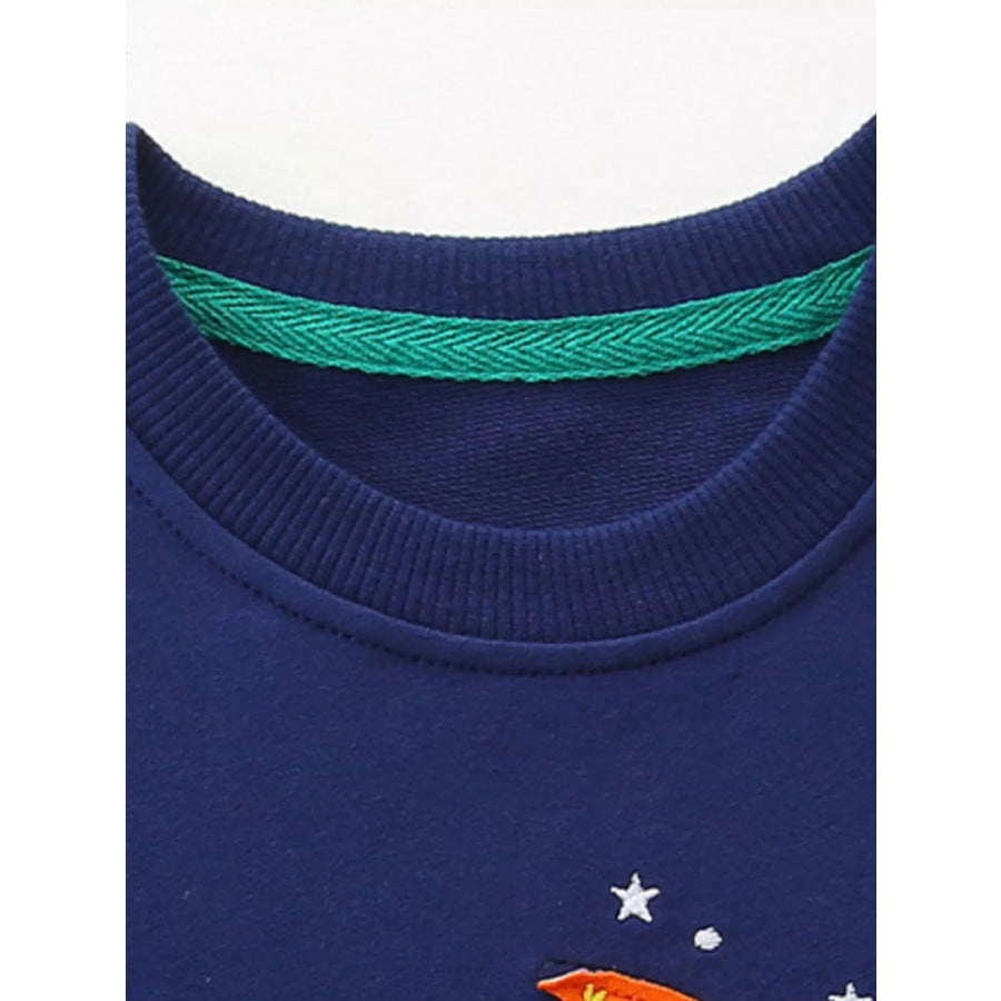 Children’s Dinosaur Embroidered Top and Pants Set Apparel and Accessories