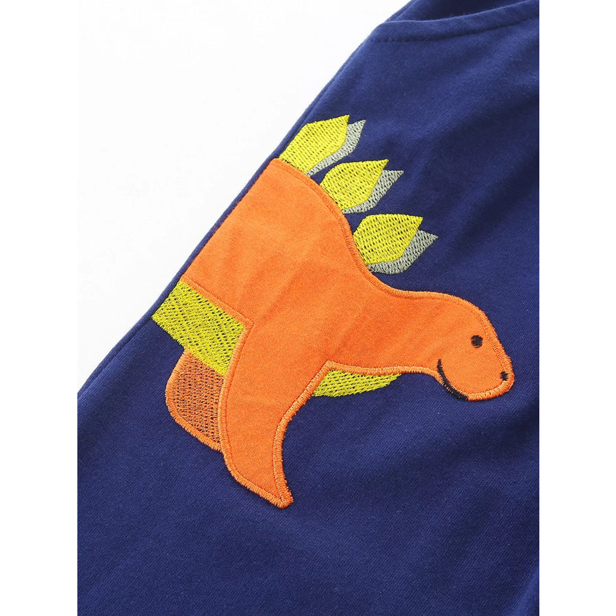 Children’s Dinosaur Embroidered Top and Pants Set Apparel and Accessories