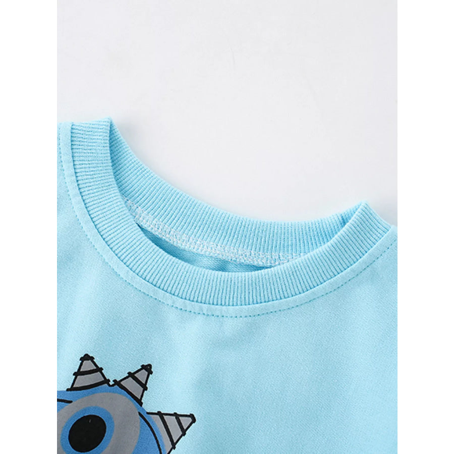 Children’s Dinosaur Graphic Crew Neck Sweatshirt Apparel and Accessories