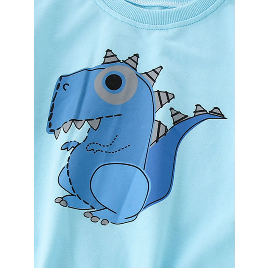 Children’s Dinosaur Graphic Crew Neck Sweatshirt Apparel and Accessories