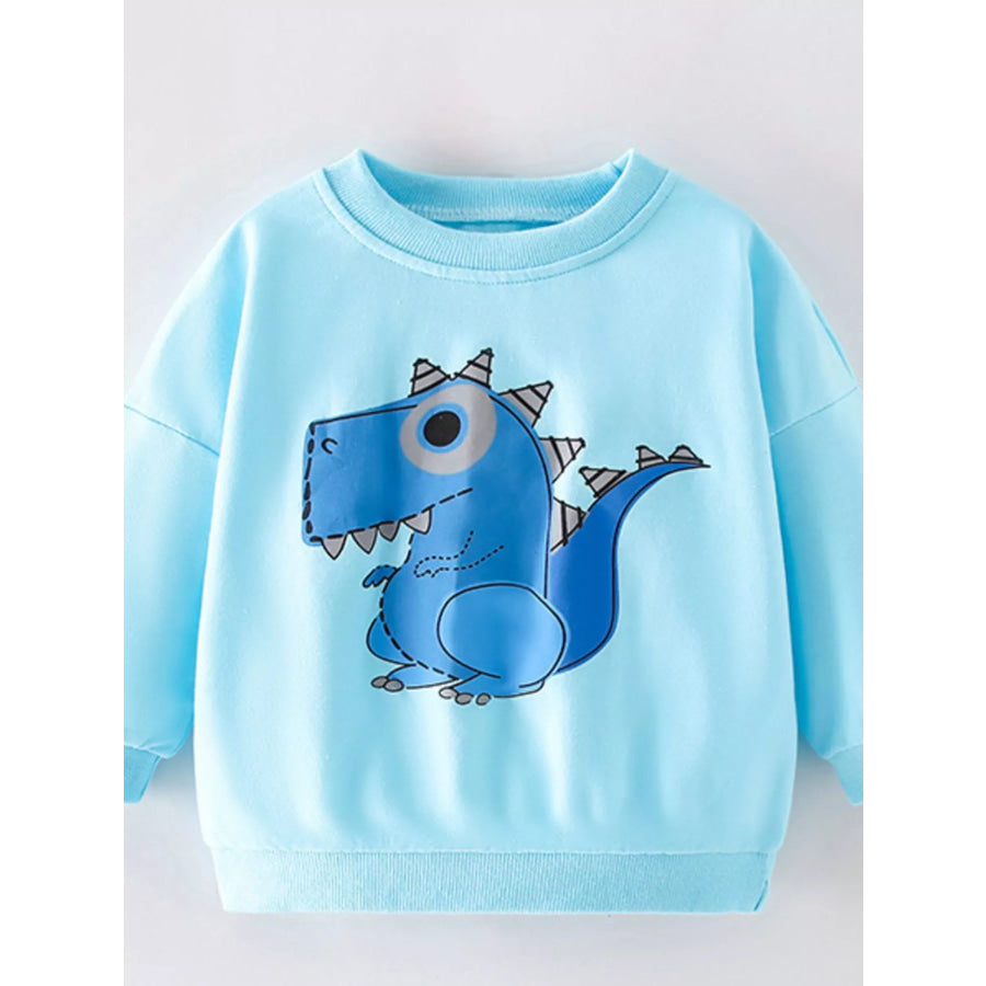 Children’s Dinosaur Graphic Crew Neck Sweatshirt Apparel and Accessories