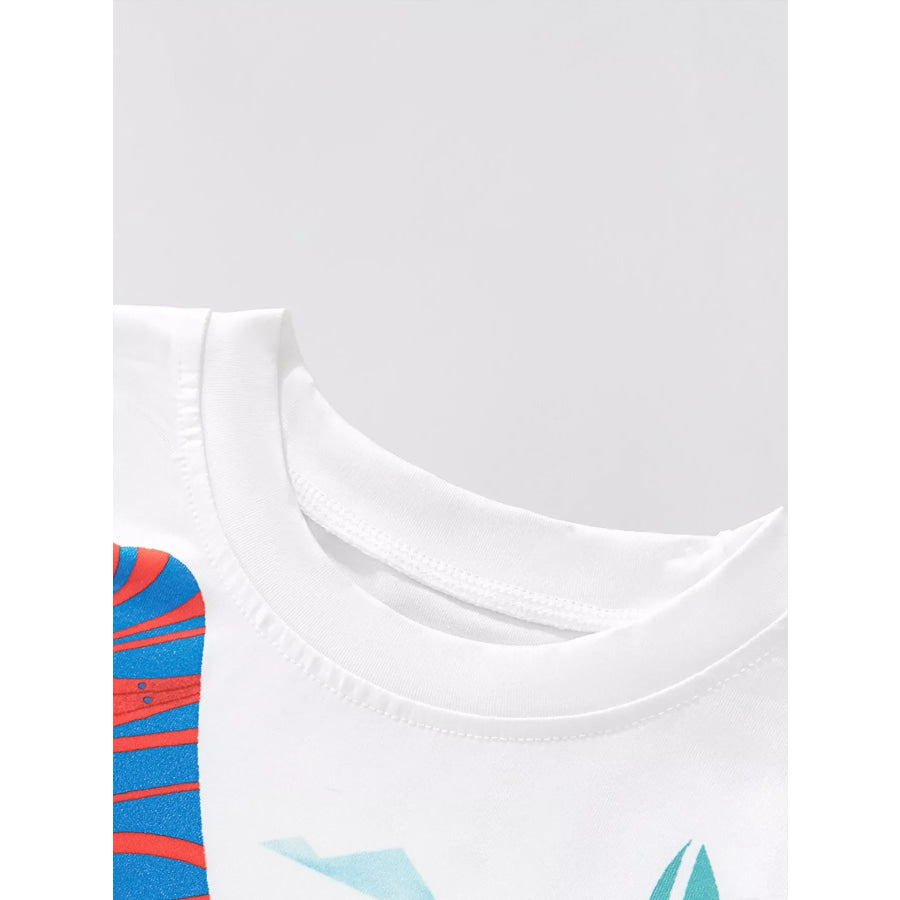 Children’s Dinosaur Graphic Crew Neck T-Shirt Apparel and Accessories