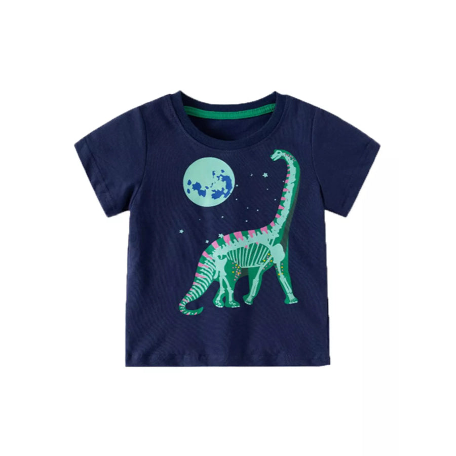 Children’s Dinosaur Graphic Crew Neck T-Shirt Apparel and Accessories