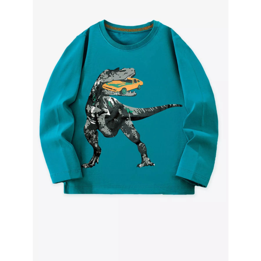 Children’s Dinosaur Graphic Long Sleeve T-Shirt Apparel and Accessories