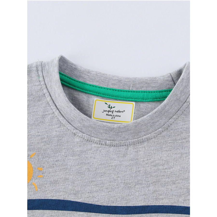 Children’s Dinosaur Graphic Round Neck Tee Apparel and Accessories