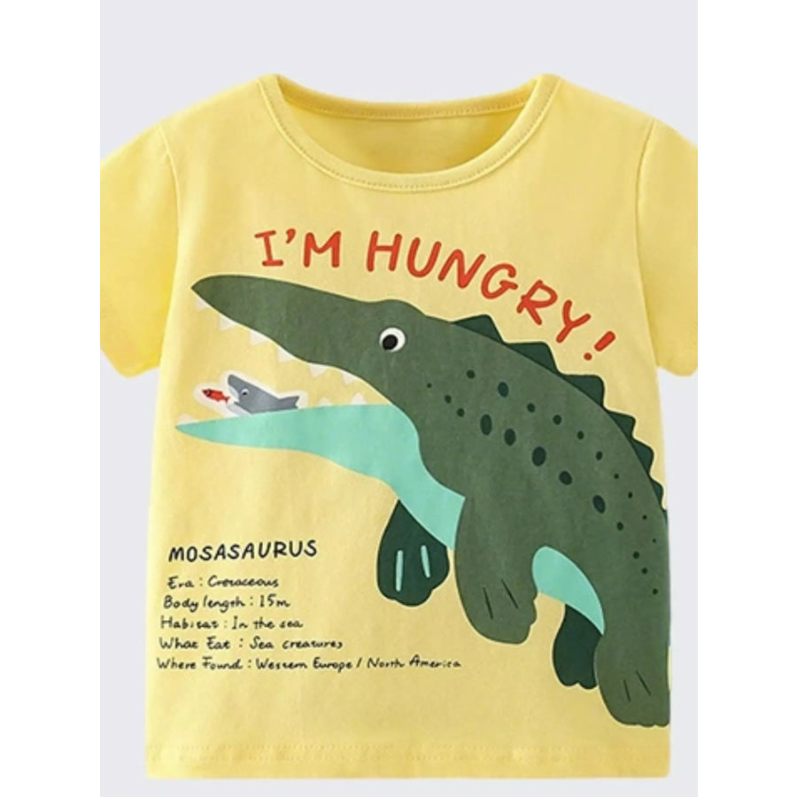 Children’s Dinosaur Graphic Short Sleeve T-Shirt Apparel and Accessories