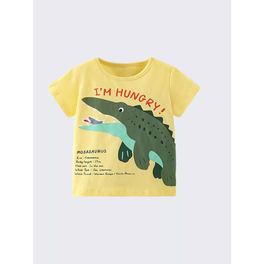Children’s Dinosaur Graphic Short Sleeve T-Shirt Apparel and Accessories