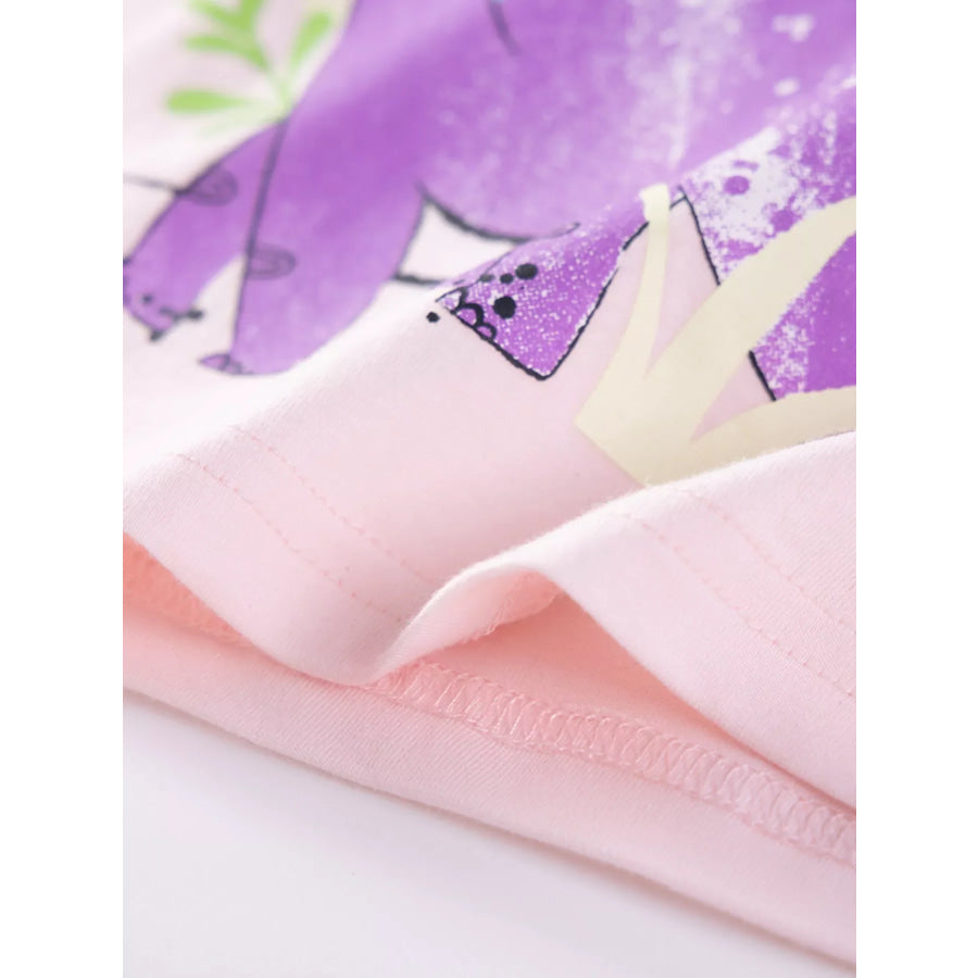 Children’s Dinosaur Graphic Short Sleeve T-Shirt Apparel and Accessories