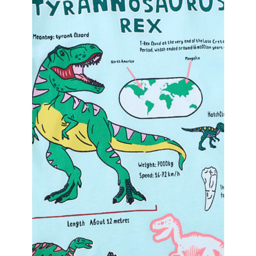 Children’s Dinosaur Graphic Short Sleeve T-Shirt Apparel and Accessories
