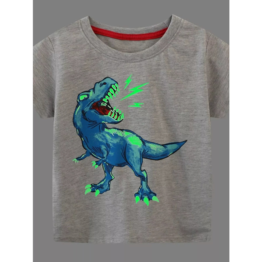 Children’s Dinosaur Graphic Short Sleeve T-Shirt Apparel and Accessories