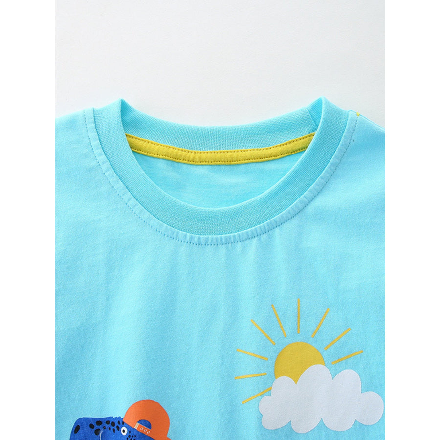 Children’s Dinosaur Graphic Short Sleeve T-Shirt Apparel and Accessories