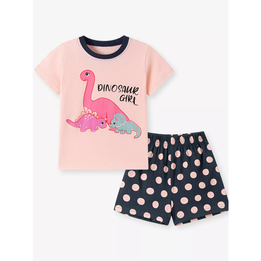 Children’s Dinosaur Graphic Short Sleeve Tee and Shorts Set Apparel and Accessories