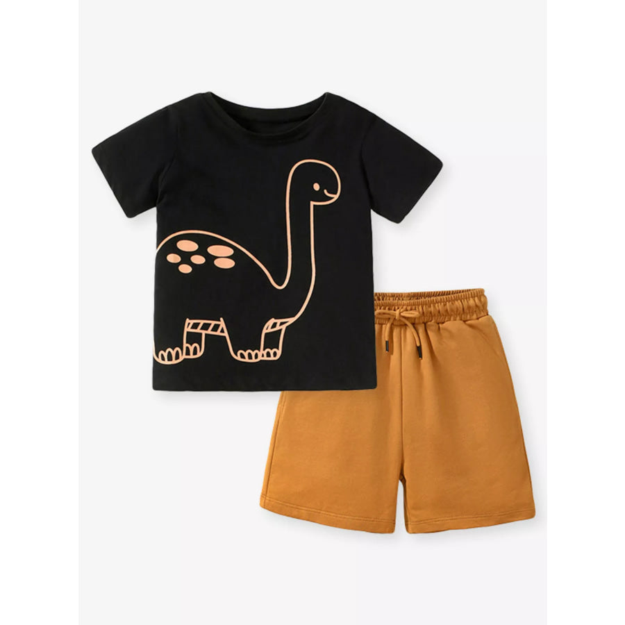 Children’s Dinosaur Graphic Tee and Shorts Set Apparel and Accessories