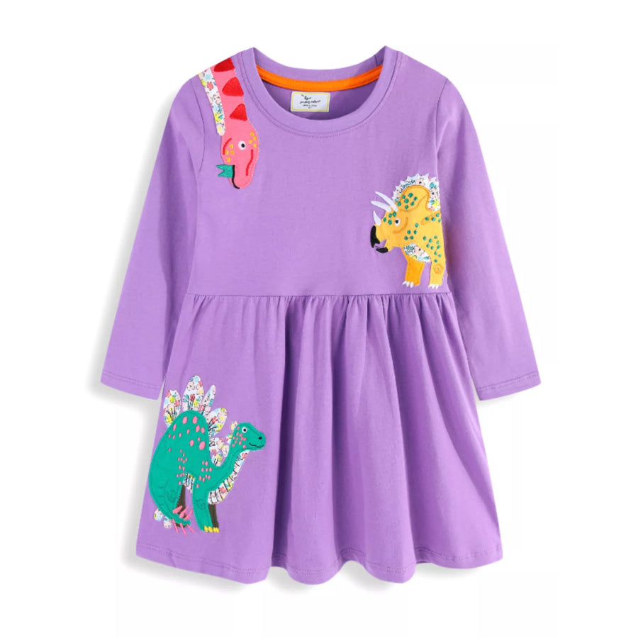 Children’s Dinosaur Long Sleeve Dress Apparel and Accessories