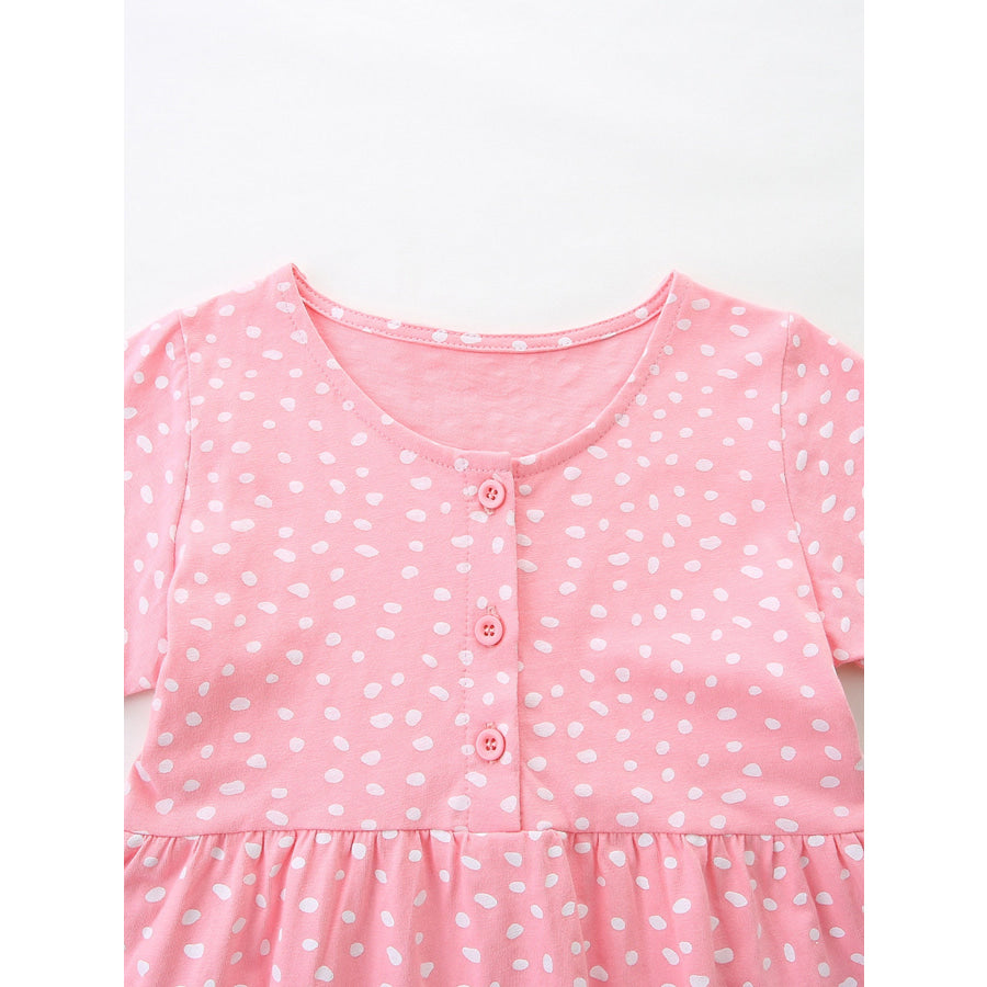 Children’s Dinosaur Polka Dot Short Sleeve Dress Apparel and Accessories