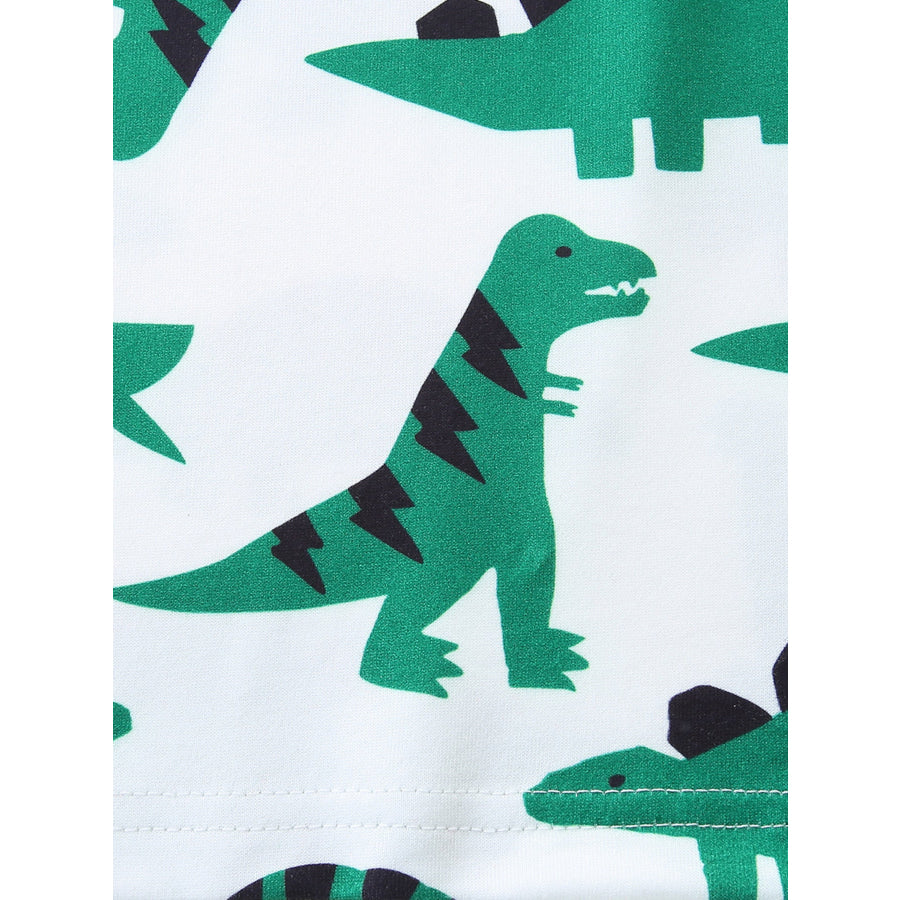 Children’s Dinosaur Print Casual Tee and Shorts Set Apparel and Accessories