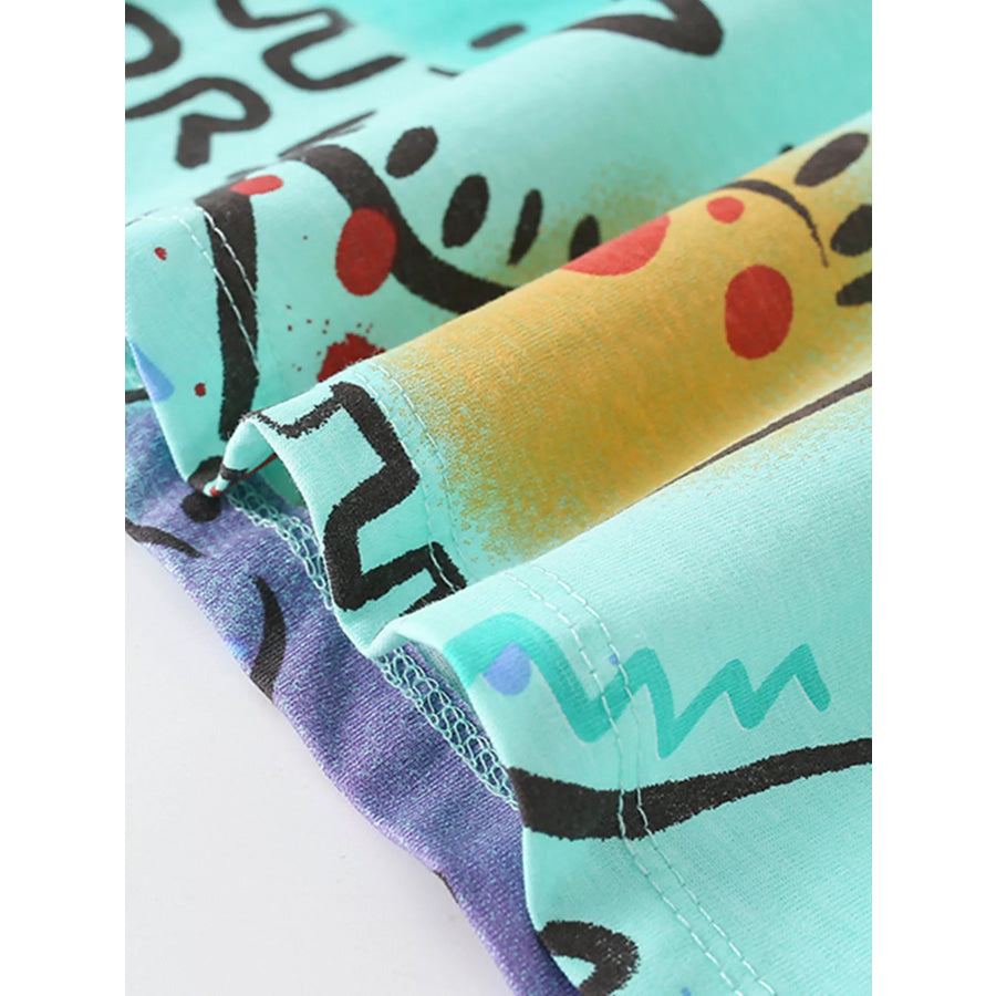Children’s Dinosaur Print Crew Neck Short Sleeve T-Shirt Apparel and Accessories