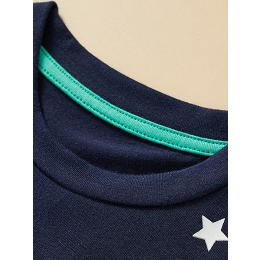Children’s Dinosaur Print Crew Neck Short Sleeve T-Shirt Apparel and Accessories