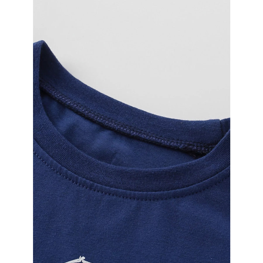 Children’s Dinosaur Print Crew Neck Short Sleeve T-Shirt Apparel and Accessories