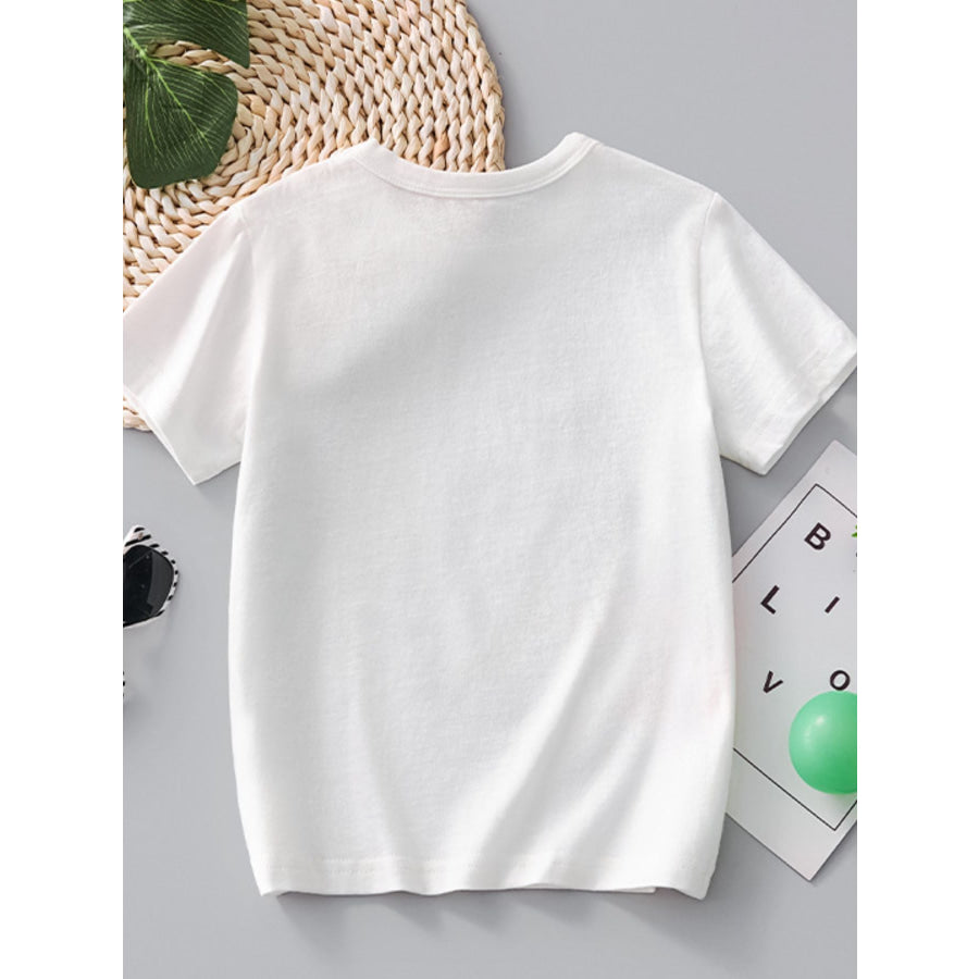Children’s Dinosaur Print Crew Neck Short Sleeve T-Shirt Apparel and Accessories
