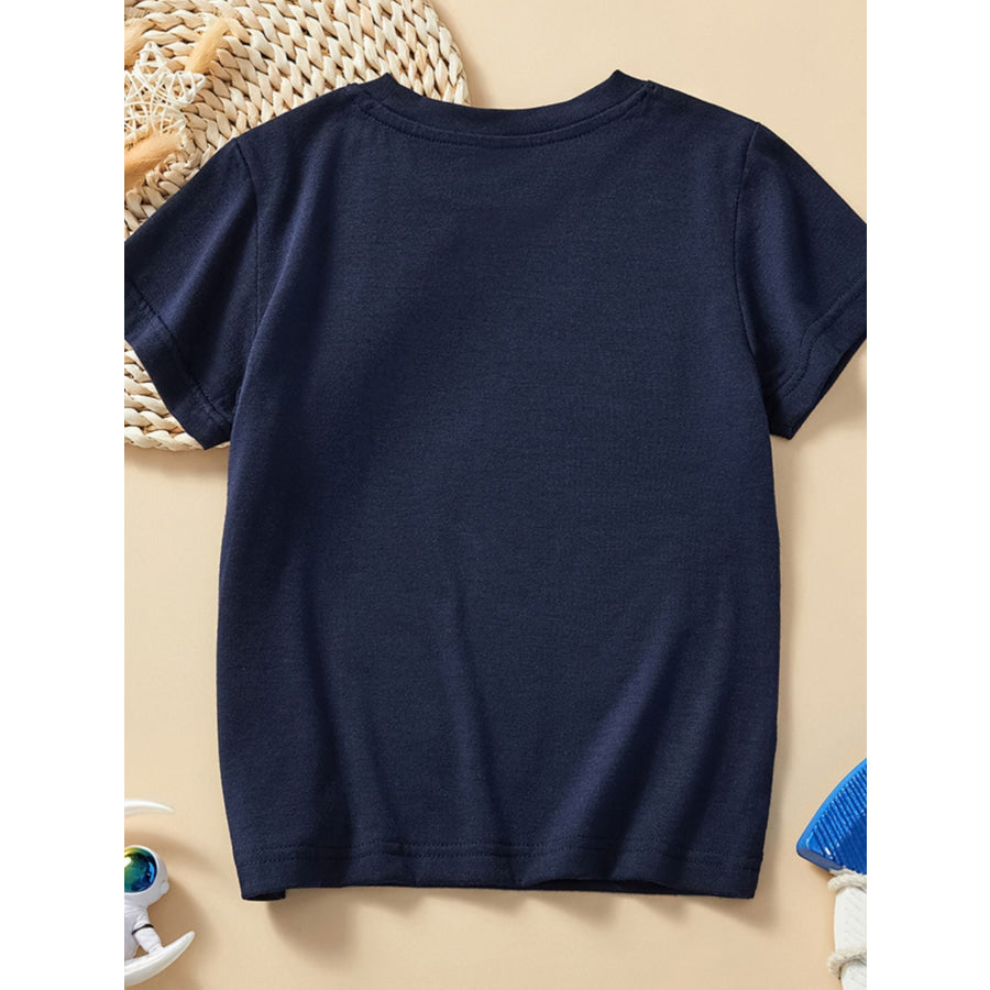 Children’s Dinosaur Print Crew Neck Short Sleeve T-Shirt Apparel and Accessories