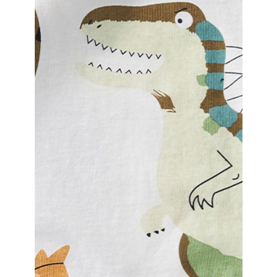 Children’s Dinosaur Print Crew Neck Short Sleeve T-Shirt Apparel and Accessories