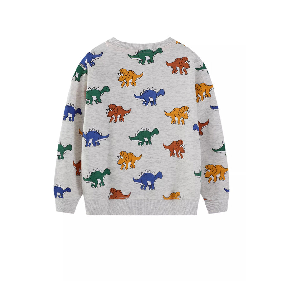 Children’s Dinosaur Print Crew Neck Sweatshirt Apparel and Accessories