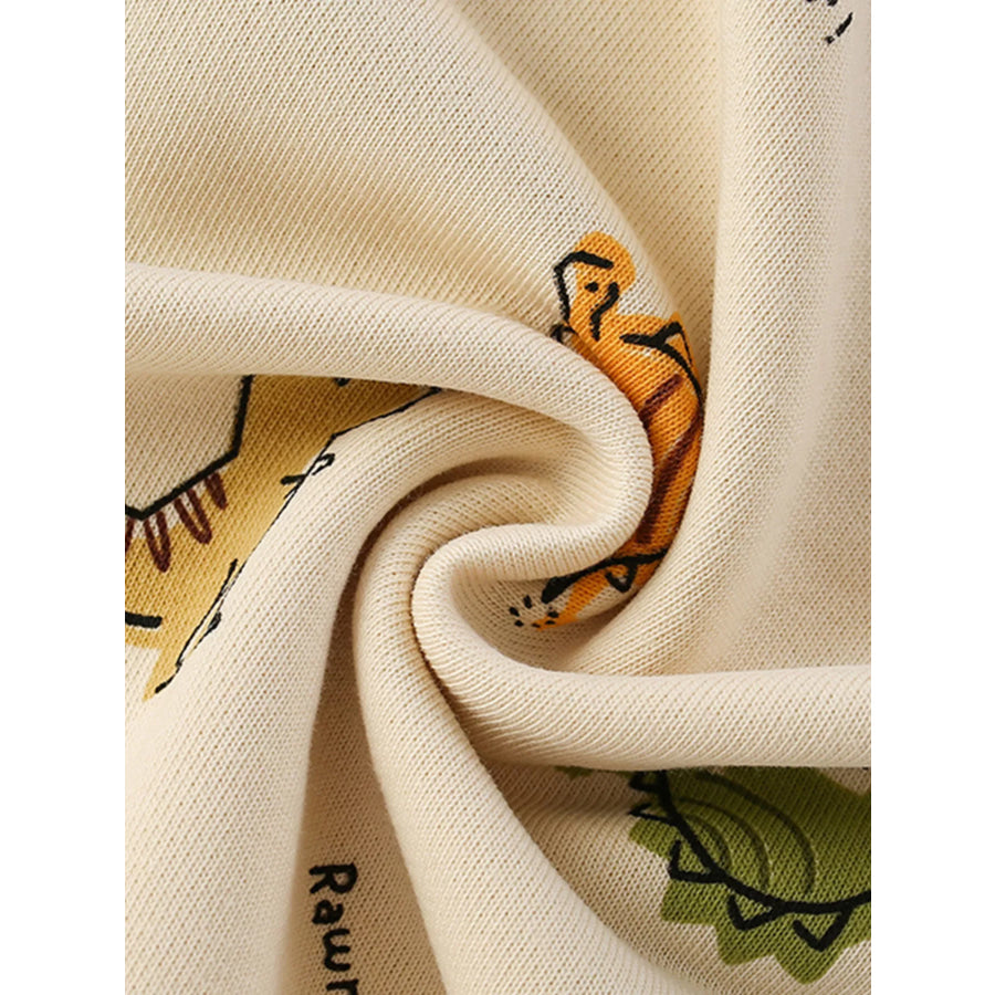 Children’s Dinosaur Print Crew Neck Sweatshirt Apparel and Accessories