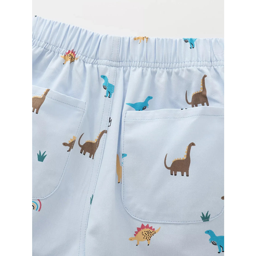 Children’s Dinosaur Print Elastic Waist Shorts Apparel and Accessories