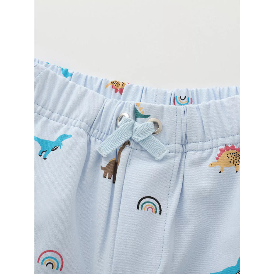 Children’s Dinosaur Print Elastic Waist Shorts Apparel and Accessories