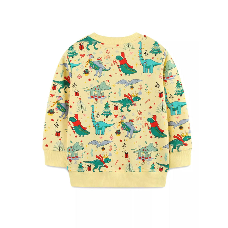 Children‘s Dinosaur Print Long Sleeve Sweatshirt Apparel and Accessories