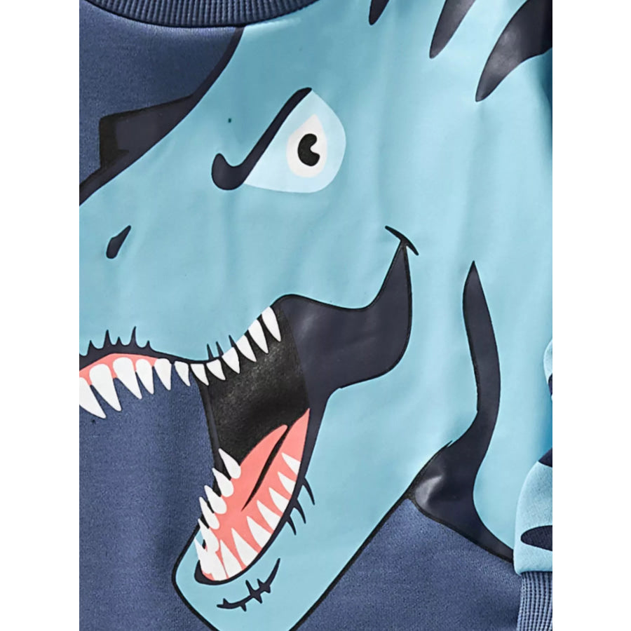Children’s Dinosaur Print Long Sleeve Sweatshirt & Pants Set Apparel and Accessories