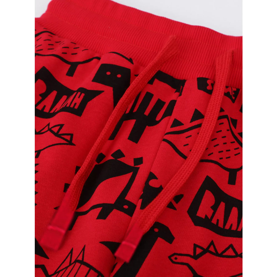 Children’s Dinosaur Print Long Sleeve Sweatshirt & Pants Set Apparel and Accessories