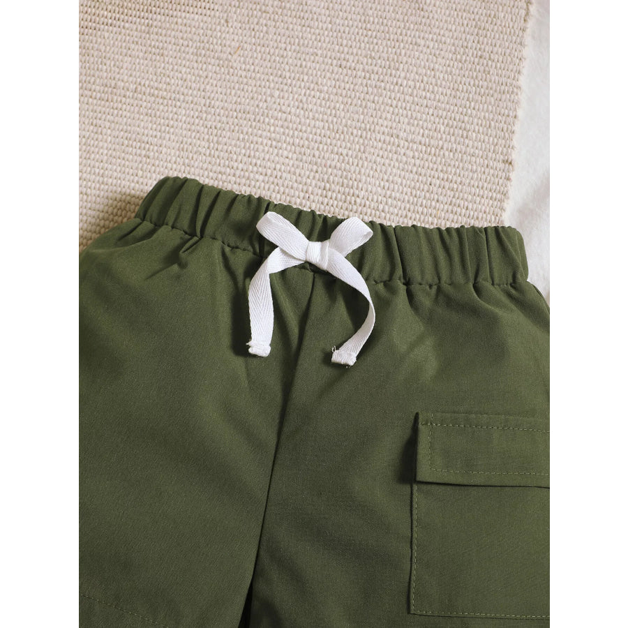 Children’s Dinosaur Print Pocket Tee & Shorts Set Apparel and Accessories