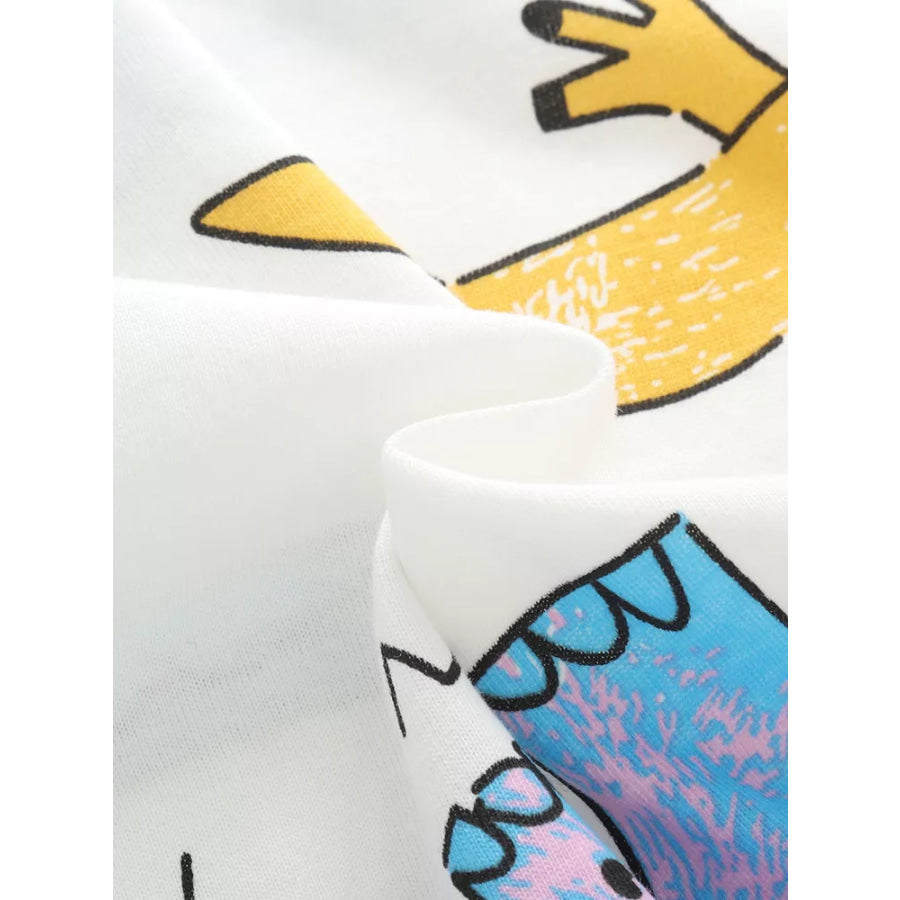 Children’s Dinosaur Print Round Neck T-Shirt Apparel and Accessories